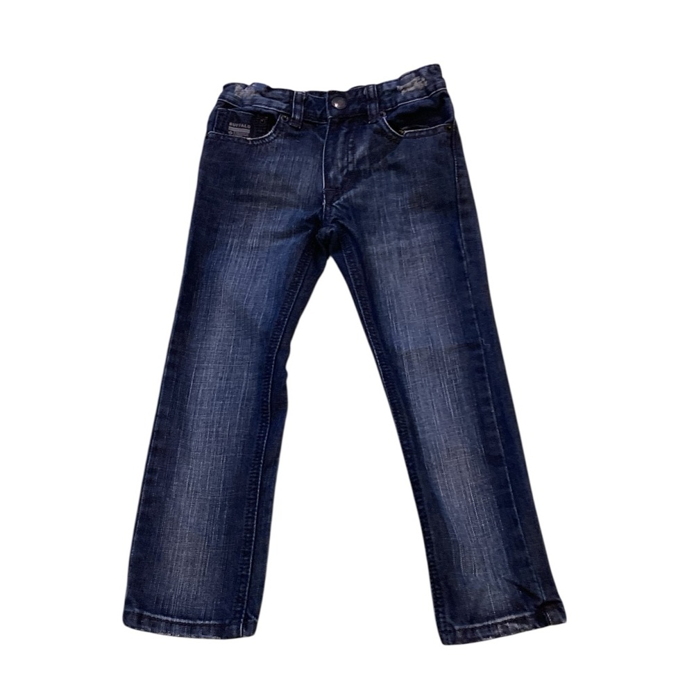Buffalo‎ David Bitton Toddler Boys Dark Straight Jeans Size 4 adjustable waist